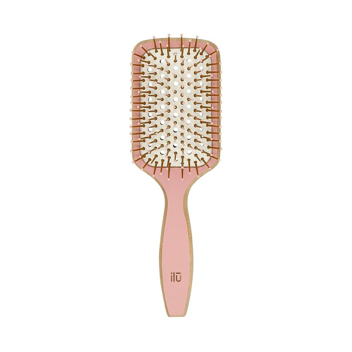 Brosse Démêlante Ilū Bamboom Carré Rose 212Barber.com