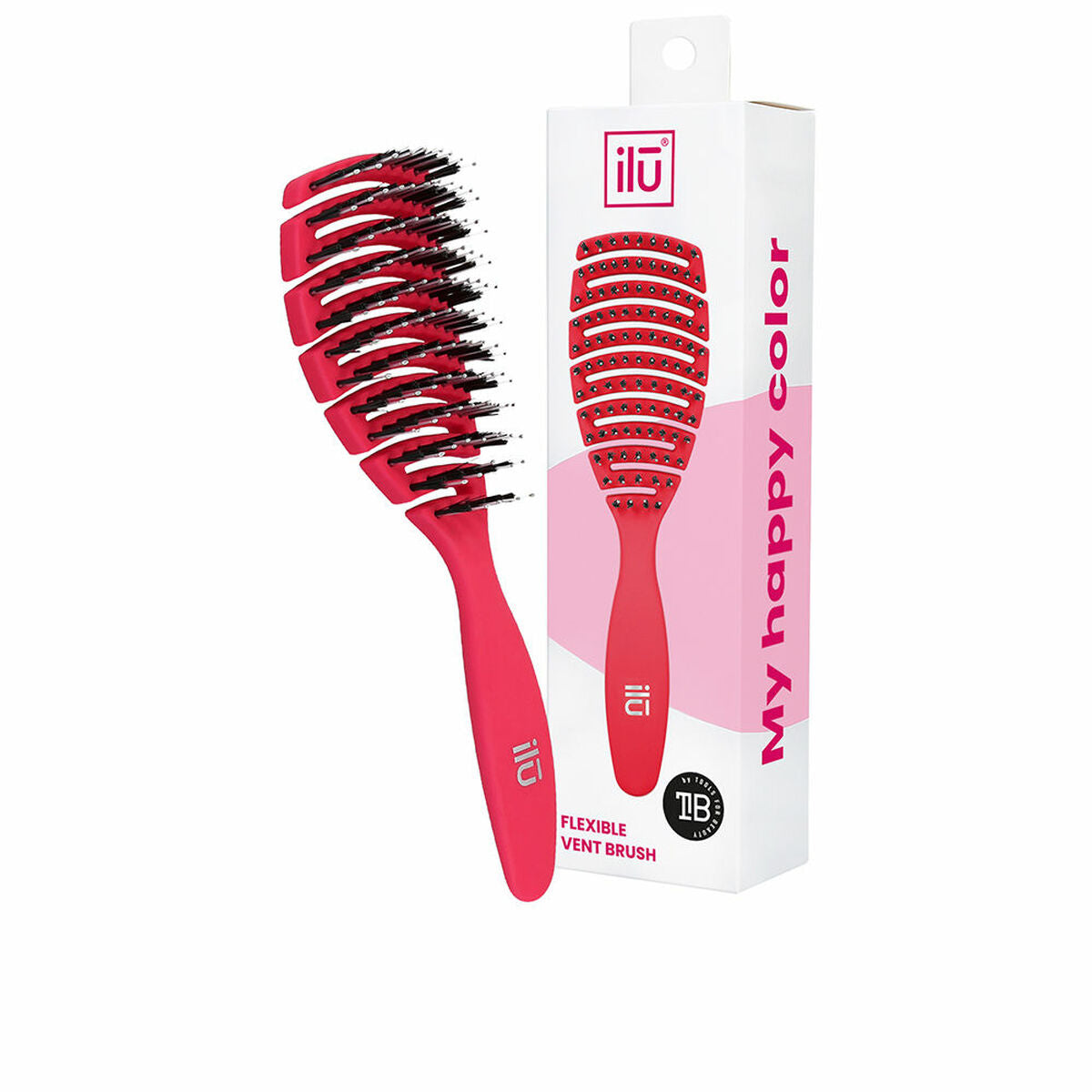 Brosse Démêlante Ilū Flexible Vent Rose 212Barber.com