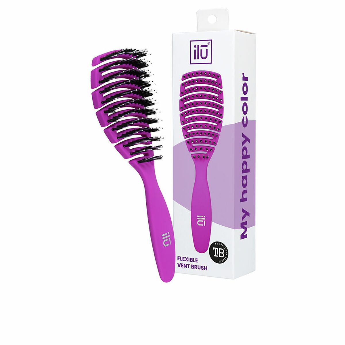 Brosse Démêlante Ilū Flexible Vent Violet 212Barber.com