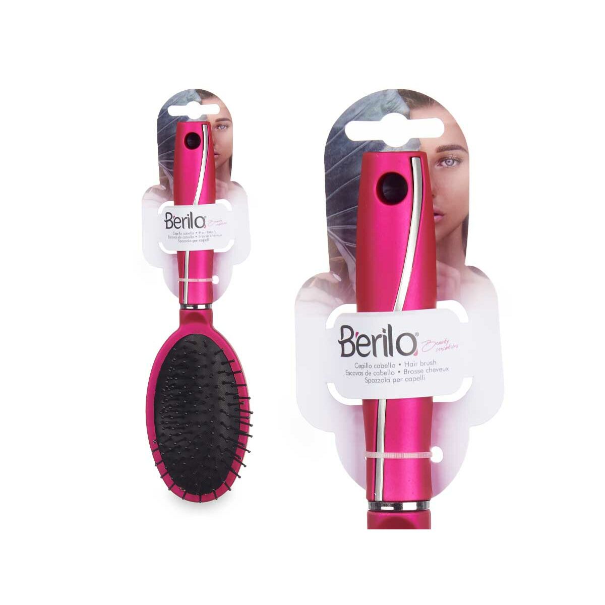 Brosse Fuchsia Silicone Plastique (24 Unités) 212Barber.com