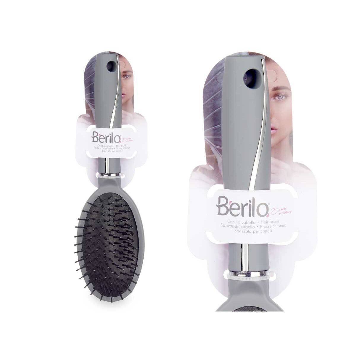 Brosse Gris Silicone Plastique (12 Unités) 212Barber.com