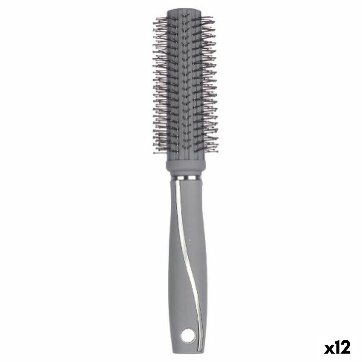 Brosse Ronde Gris Silicone Plastique (12 Unités) 212Barber.com