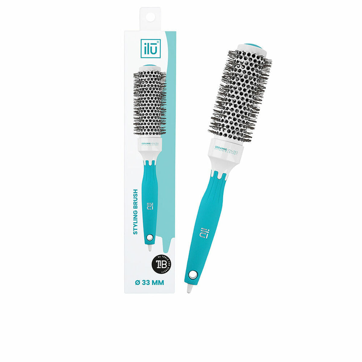 Brosse à coiffer Ilū Céramique Bleu Ø 33 mm 212Barber.com