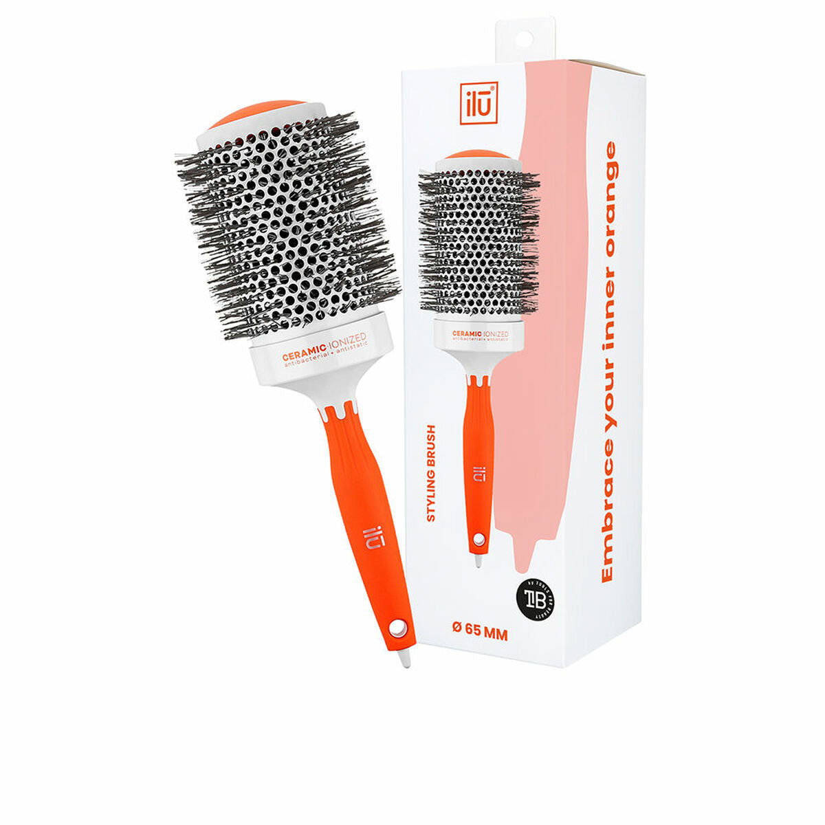 Brosse à coiffer Ilū Céramique Orange Ø 65 mm 212Barber.com