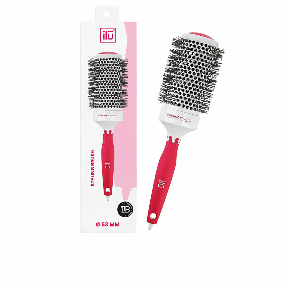 Brosse à coiffer Ilū Céramique Rose Ø 53 mm 212Barber.com