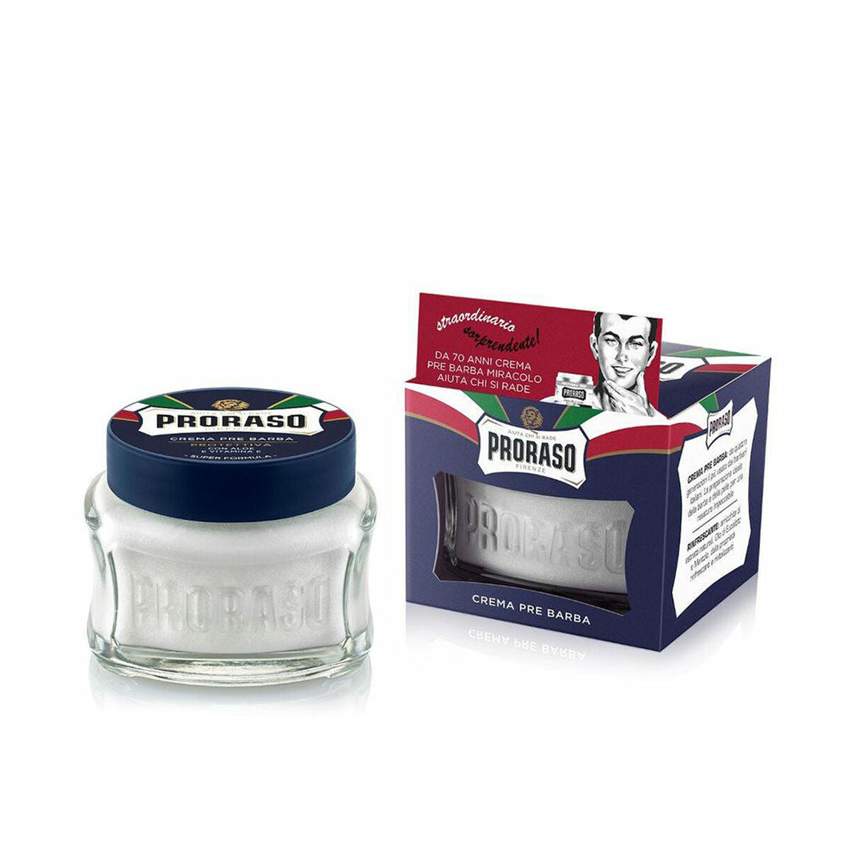 Crème avant rasage Proraso Blue 100 ml 212Barber.com