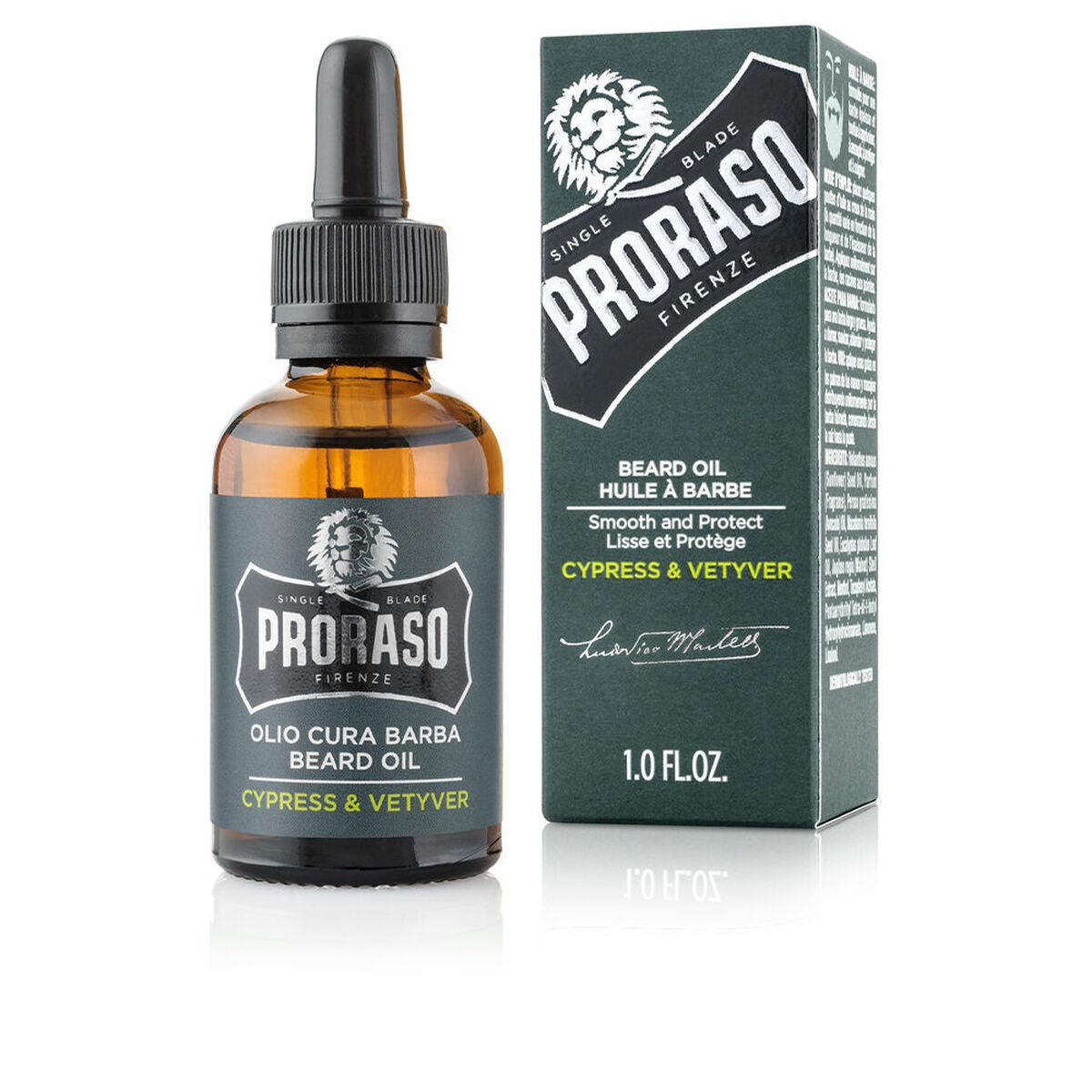 Huile pour barbe Proraso Cypress & Vetyver 180 ml 30 g 212Barber.com